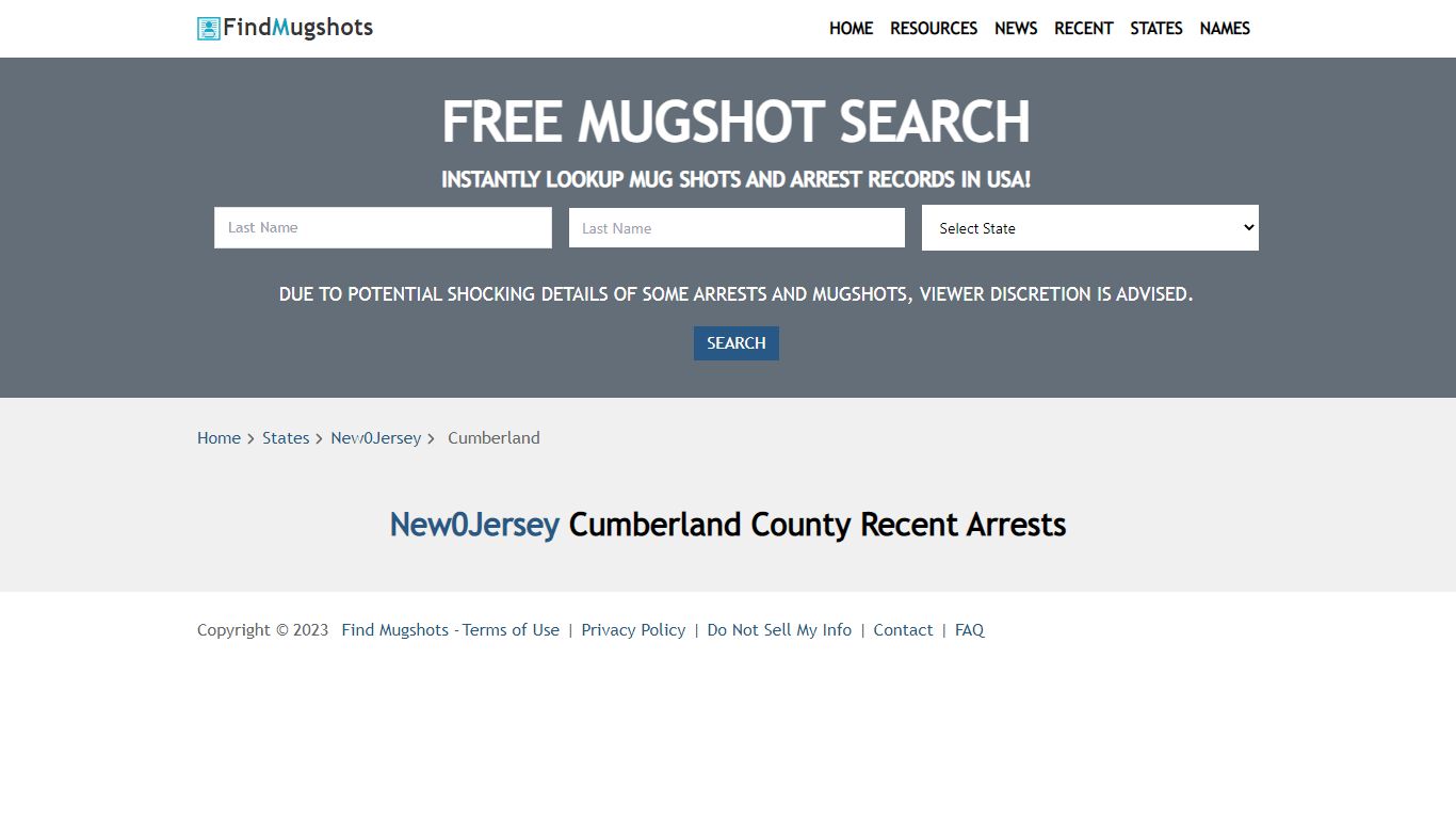 Find Cumberland New Jersey Mugshots - Find Mugshots